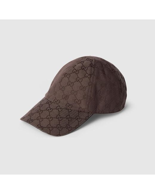 Gucci Brown Gg Cotton Canvas Baseball Hat