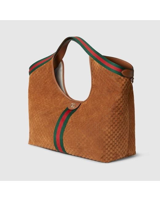 Gucci Brown Großer Giglio Shopper