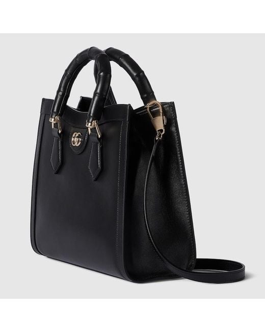 グッチ ダイアナ ブラック ミディアム トートバッグ グッチ ダイアナ〕ミディアム トートバッグブラック レザー