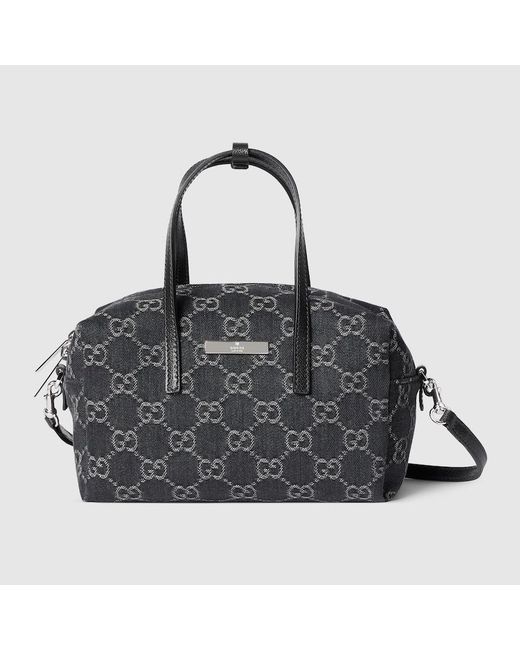 Gucci Black Small Boston Bag With Plaque