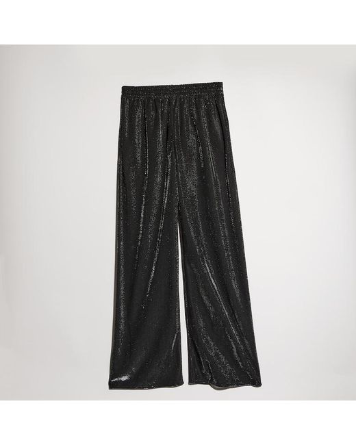 Gucci Black Jersey Pants With Iridescent Effect, Size 38 It, Ready-To-Wear