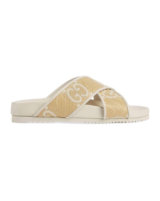 Gucci Natural GG Slide Sandal