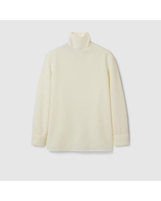 Gucci テクニカルパナマ シャツ, ホワイト, ウェア White