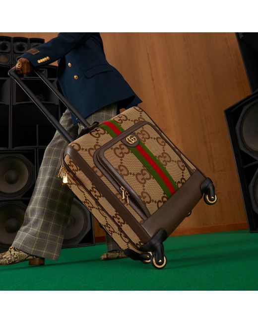 Maleta pequeña con gg jumbo Gucci de Lona de color Neutro para hombre | Lyst