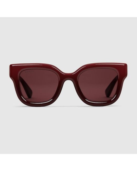 Occhiali Da Sole Rotondi di Gucci in Brown