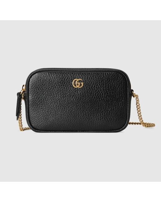 GG Marmont Mini Shoulder Bag di Gucci in Black