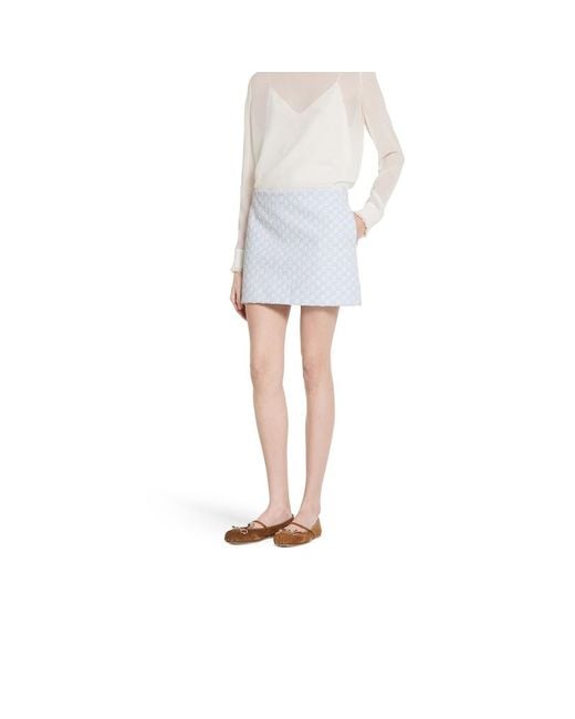 Gucci White Gg Cotton Bouclé Mini Skirt