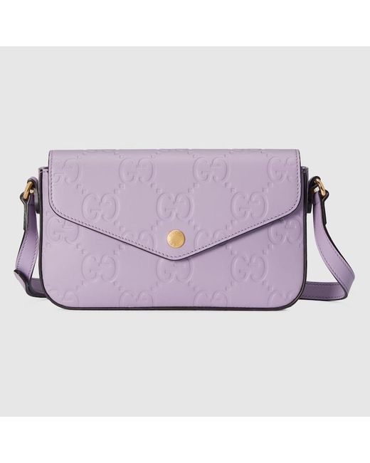 Gucci Purple GG Super Mini Shoulder Bag