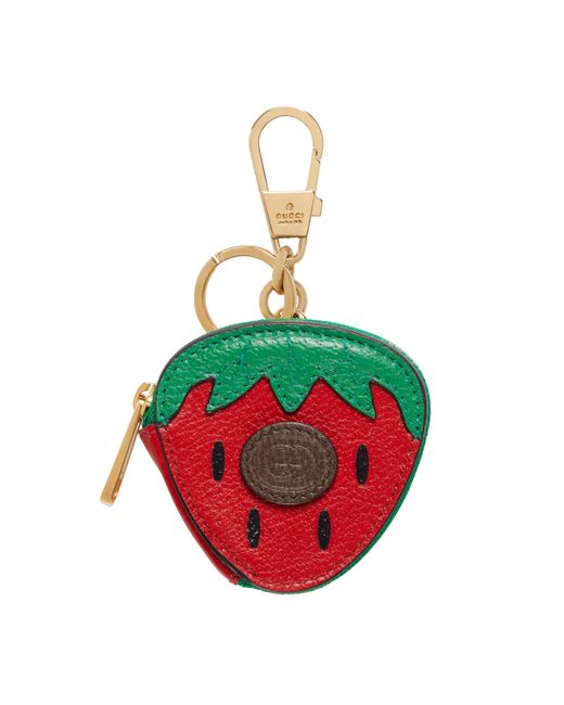 Gucci Green Strawberry-shaped Coin Purse