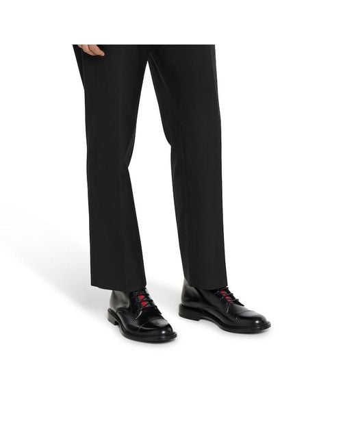 Stivale Uomo Stringato Con Dettaglio Web, Taglia di Gucci in Black da Uomo