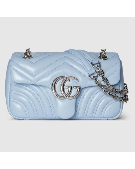 Borsa A Spalla Gg Marmont Misura Piccola di Gucci in Blue
