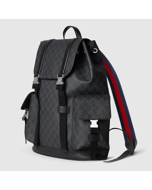 Gucci Black Gg Large Backpack for men