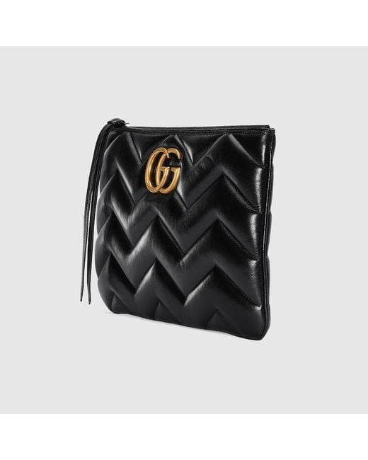Pochette GG Marmont di Gucci in Black