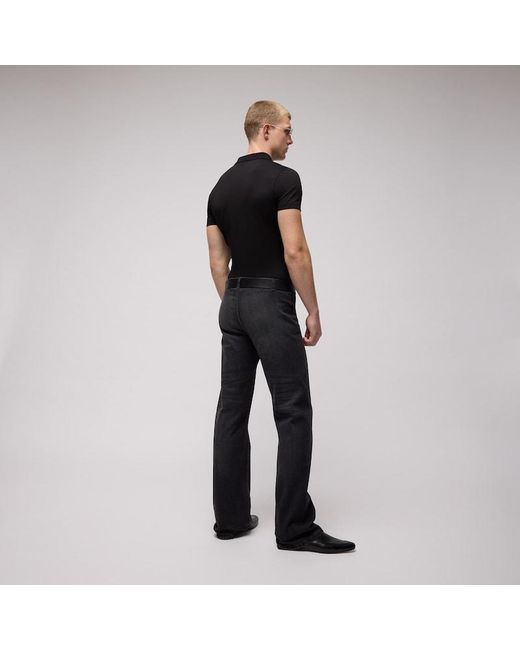 Gucci Black Cotton Jersey Polo Shirt With Embroidery for men