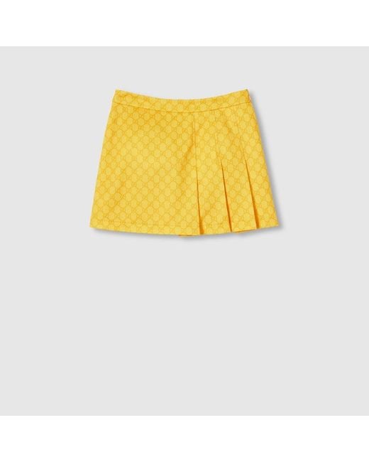 Gucci Yellow GG Technical Jersey Skort