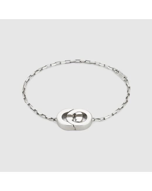 Gucci Metallic Interlocking Charm Bracelet
