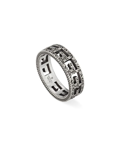 jeg lytter til musik projektor Resultat Gucci Square G Motif Ring in Silver (Metallic) for Men - Save 33% - Lyst