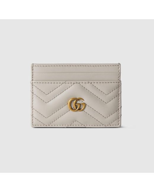 Gucci Natural GG Marmont Matelassé Card Case