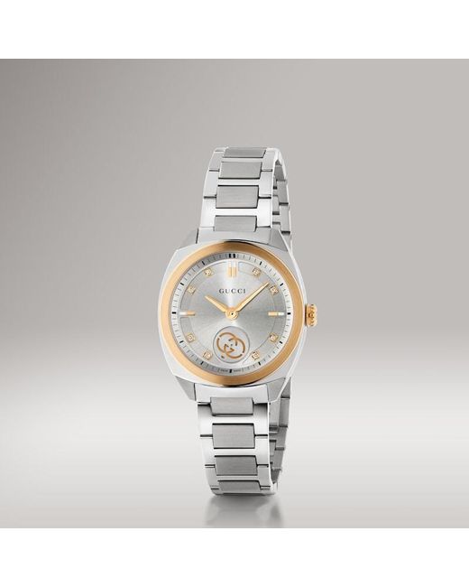 Orologio Interlocking, 29 Mm di Gucci in Metallic