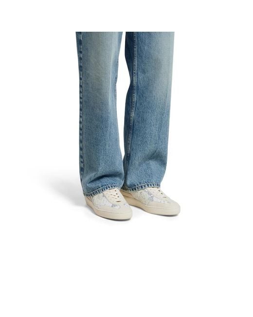Gucci White G75 Sneaker, Suede