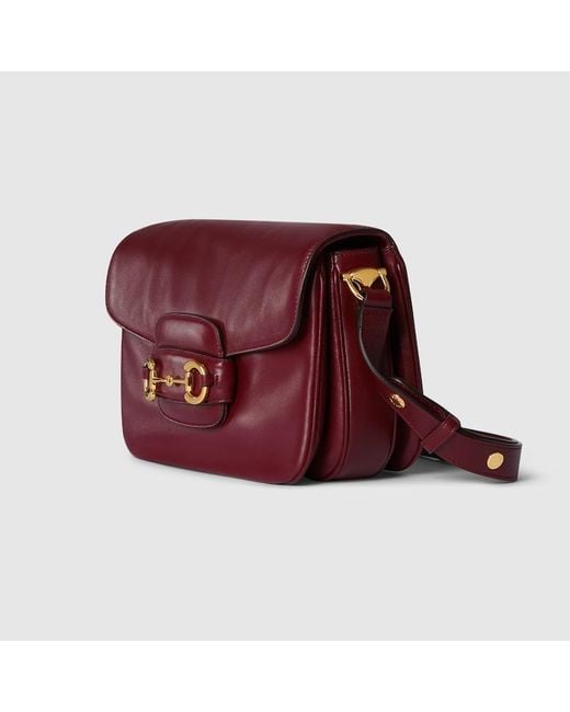 Borsa A Spalla Horsebit 1955 Aura Misura Piccola di Gucci in Red
