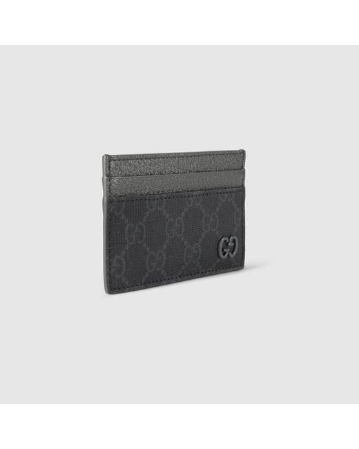 Gucci Black Trim Gg Card Case for men