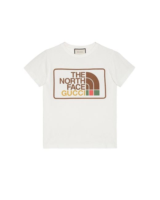 Camiseta de algodón The North Face x Gucci de hombre de color White