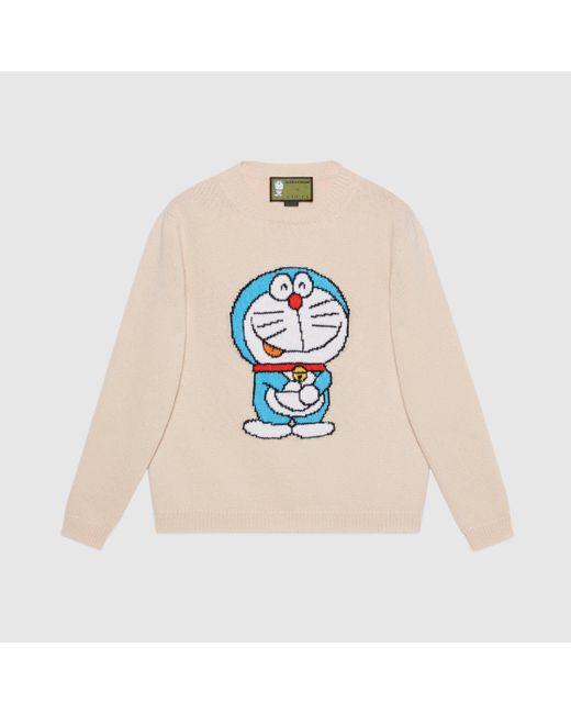 Gucci 公式 グッチ ドラえもん X ウール セーター Detail 2アイボリーホワイト Lyst