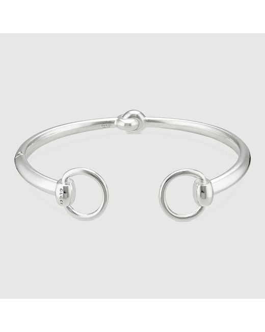 Gucci Metallic Horsebit Cuff Bracelet