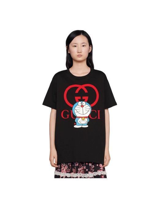 確保済★DORAEMON x GUCCI コットンTシャツ T-shirt Doraemon x Gucci White size M International in