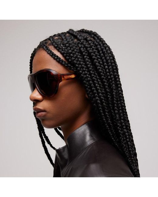 Gucci Brown Pilot Frame Sunglasses
