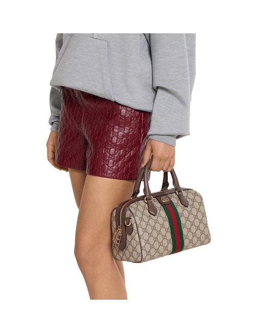 Gucci Metallic Ophidia Medium Boston Bag