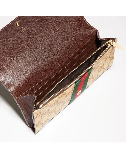 Gucci Natural Long Wallet With Web