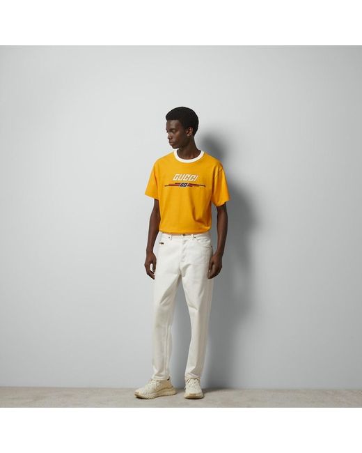 Gucci Yellow T-shirt With Print for men