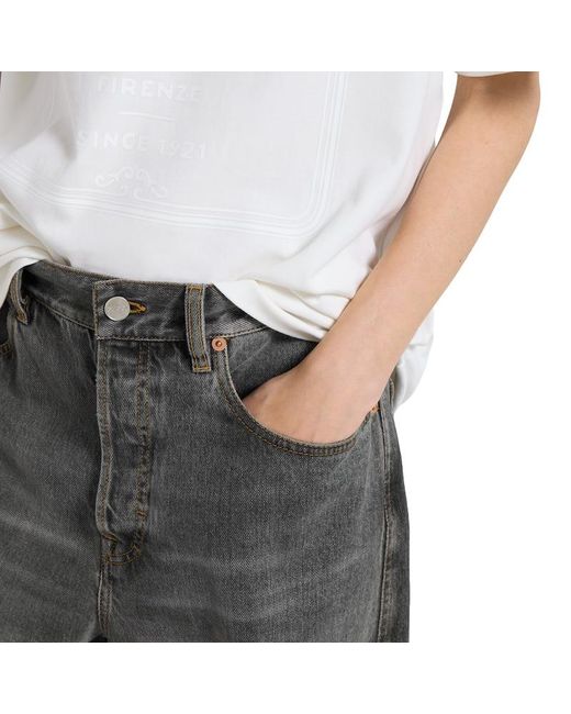 Gucci Gray Wide Leg Denim Trousers