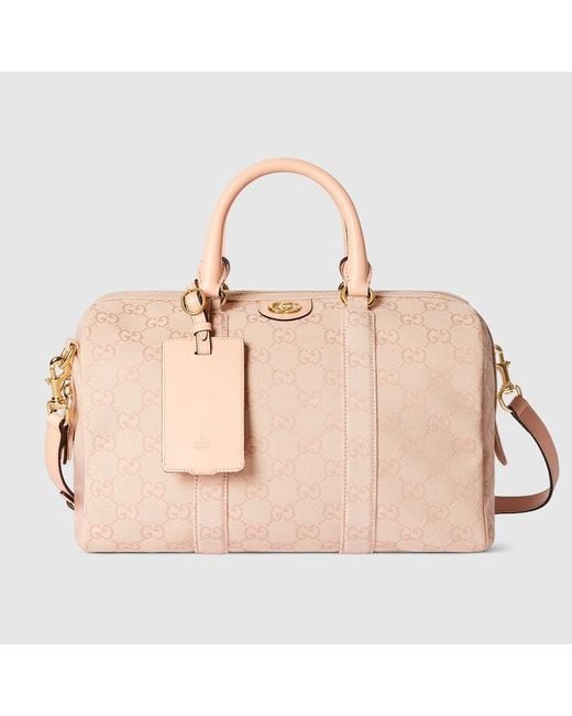 Gucci Pink Ophidia Medium Boston Bag