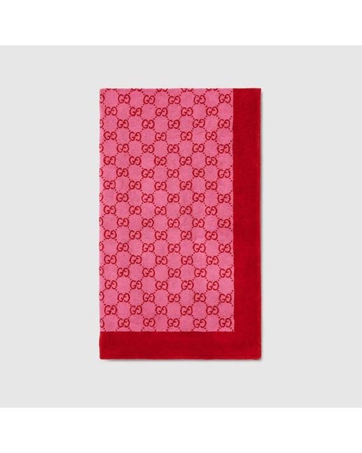 Manta De Playa De Rizo Con Gg Gucci de color Red