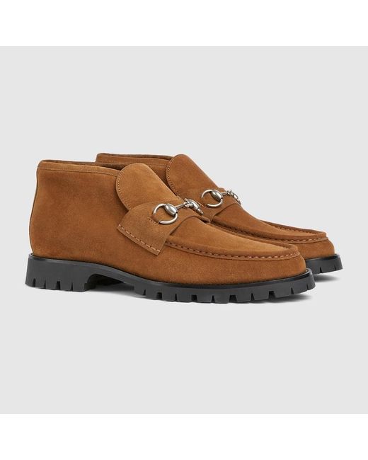 Chaussures Montantes Avec Détail Mors Pour Homme, Taille Gucci pour homme en coloris Brown