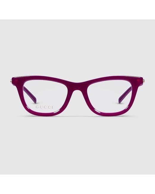 Gucci Purple Cat Eye Optical Frame