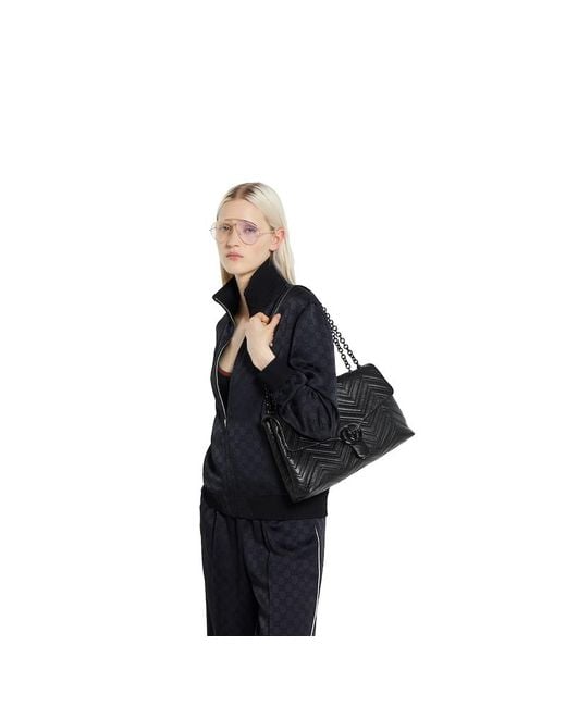 Borsa A Spalla Gg Marmont Misura Grande di Gucci in Black