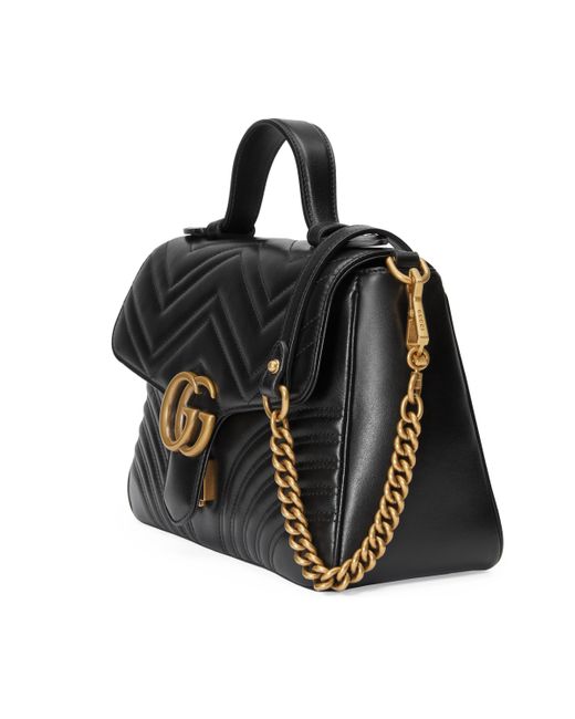 gg marmont small top handle bag white