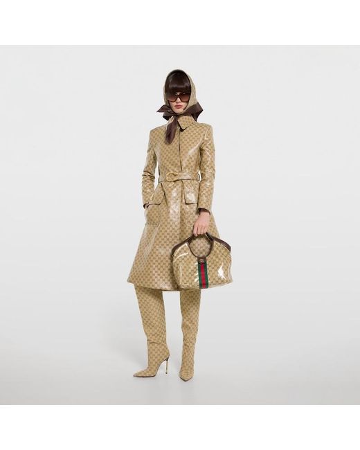 Gucci Brown Giglio Small Tote Bag