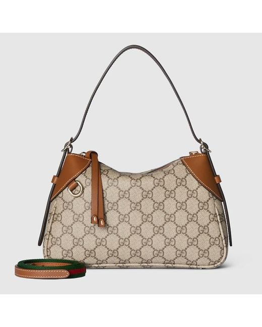 Borsa A Spalla Gg Emblem Misura Piccola di Gucci in Brown