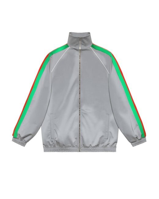 gucci silver bomber jacket