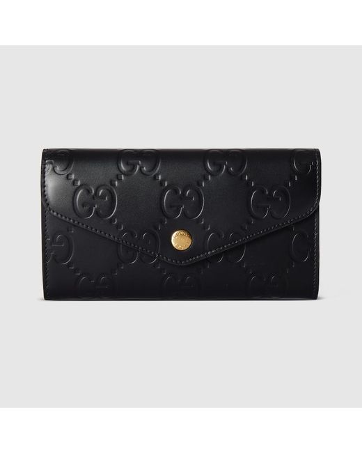 Gucci Black GG Continental Wallet