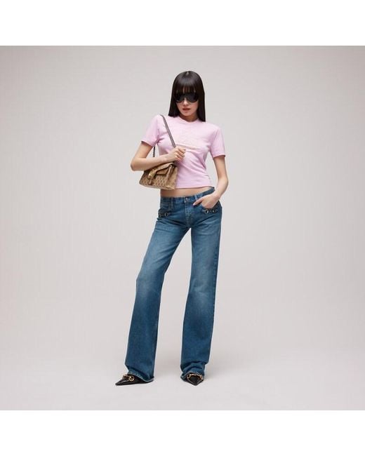 Gucci Blue Stretch Cotton Denim With Horsebit