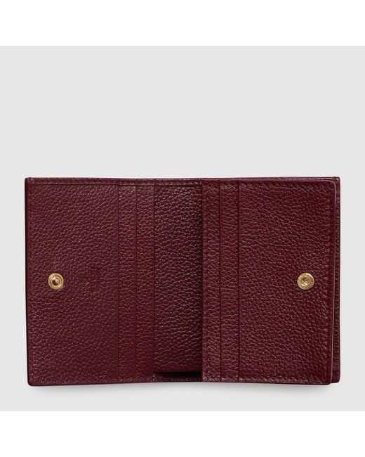 Portafoglio Gg Marmont Bicolore Misura Piccola di Gucci in Black
