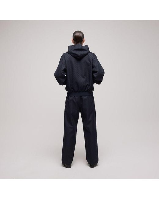 Gucci Blue Gg Cotton Canvas Pants for men
