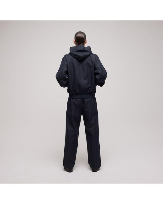 Gucci Blue Gg Cotton Canvas Pants for men