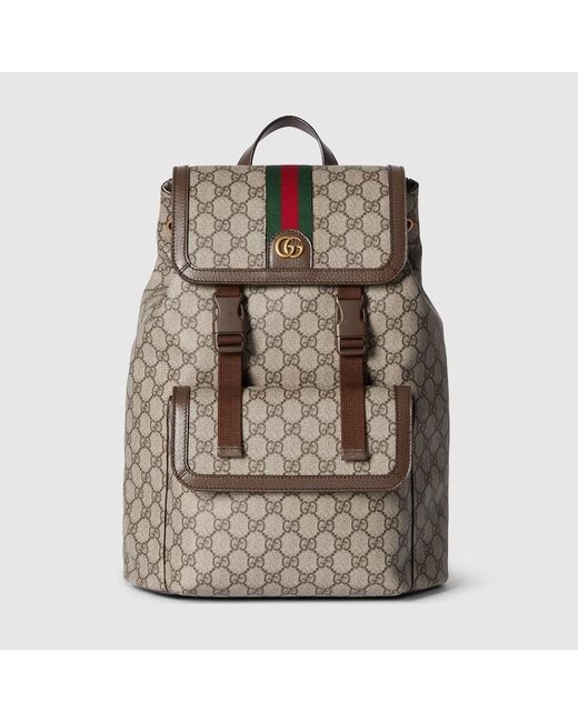 Gucci Brown Ophidia Small GG Backpack for men